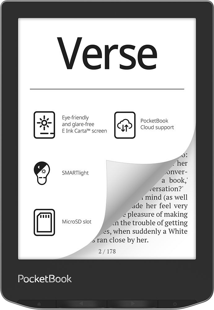 PocketBook Verse 6" lesbretti með íslensku viðmóti, grátt - image 2 [a9fc9465d0]
