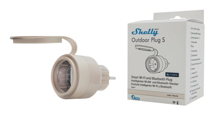 Shelly Plug S Matter Wi-Fi 12A Gen3 IP44 snjallinnstunga, hvít - image 3 [f80b4b1f13]