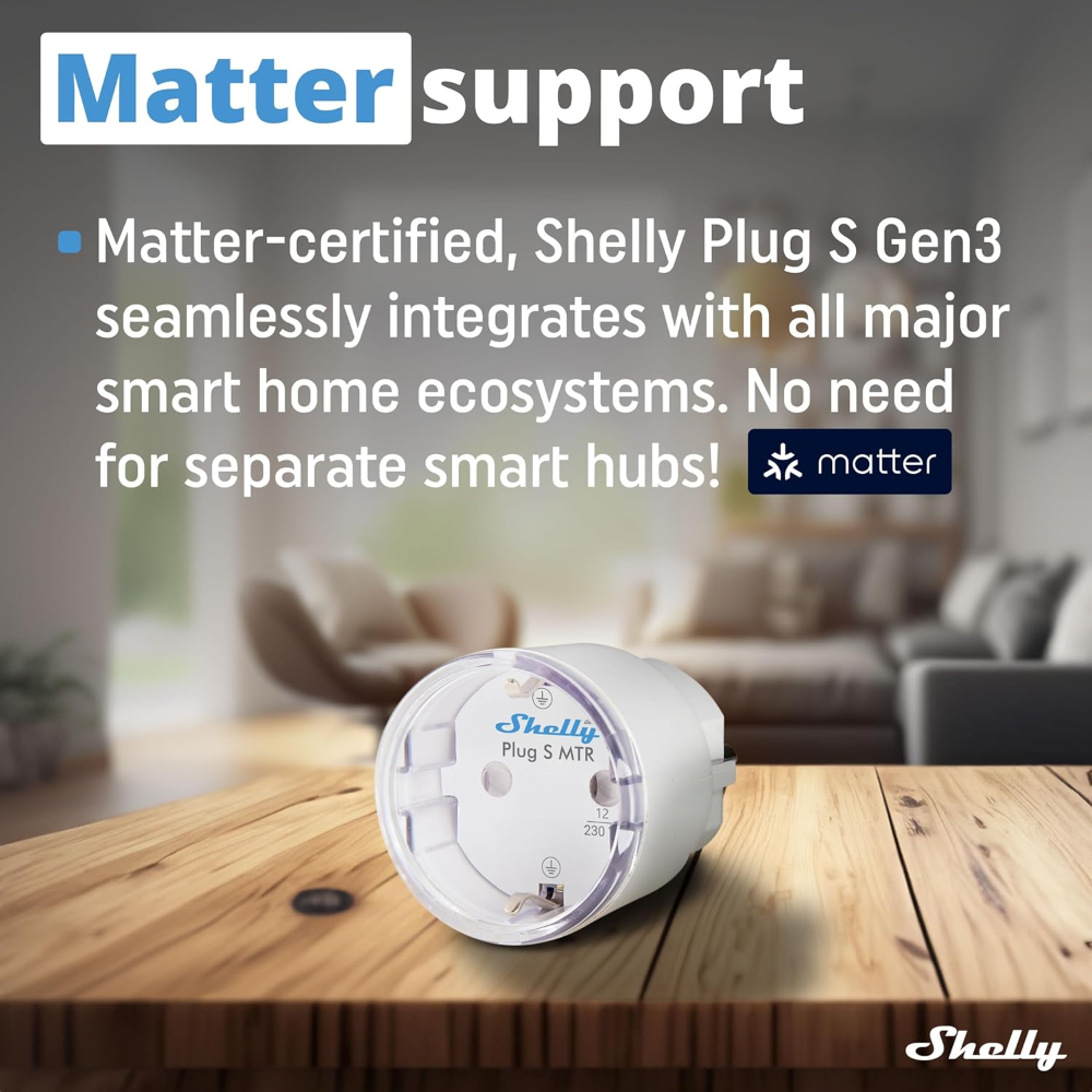 Shelly Plug S Matter Wi-Fi 12A Gen3 snjallinnstunga, hvít - image 8 [a247ce89cf]