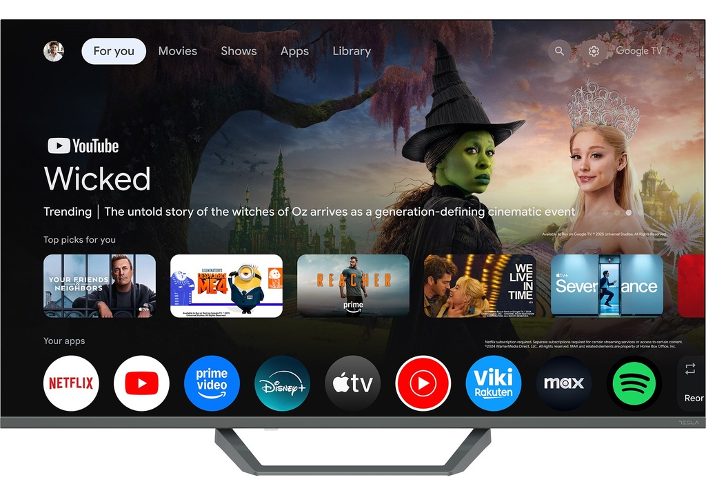 Tesla 43" QLED 4K Dolby Vision/Atmos Google TV snjallsjónvarp - image 3 [e073a6fad3]