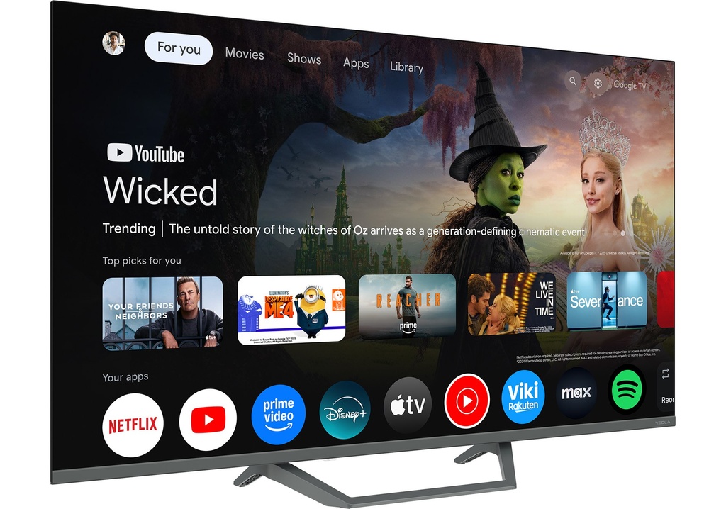 Tesla 43" QLED 4K Dolby Vision/Atmos Google TV snjallsjónvarp - image 5 [70df0c4d32]