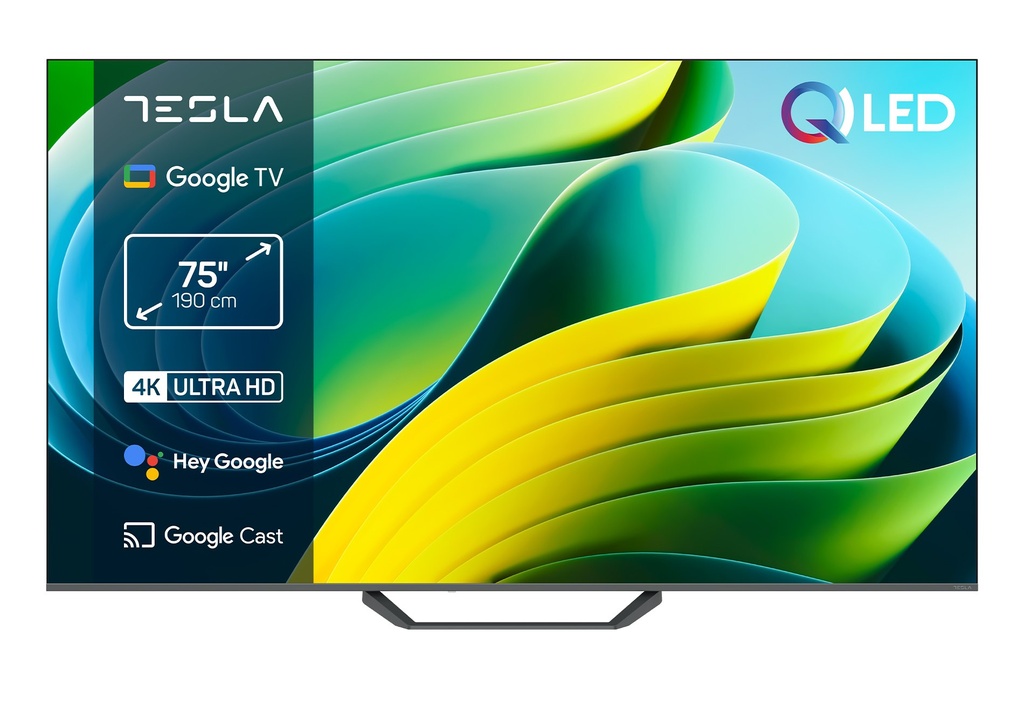 Tesla 75" QLED 4K Dolby Vision/Atmos Google TV snjallsjónvarp - image 2 [7e2d246e10]