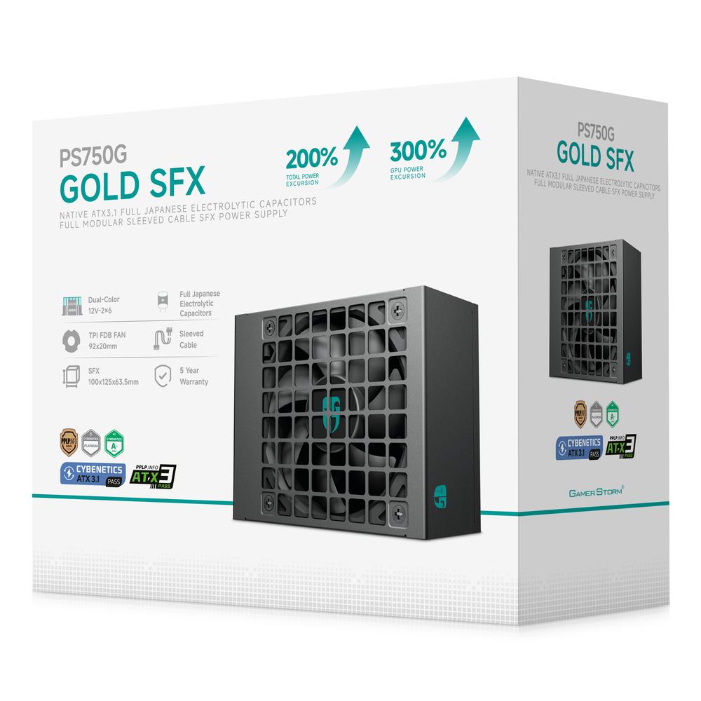 DeepCool PS750G 750W SFX ATX 3.1 Gold aflgjafi, svartur - image 16 [e2e3a3cbe6]