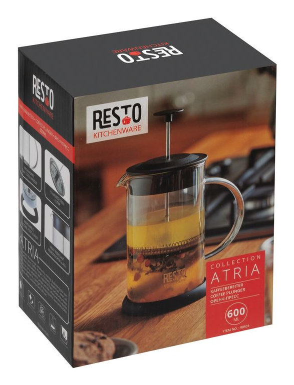 Resto 90501 Atria frönsk kaffipressa, 600 ml - image 20 [e7029a8d00]