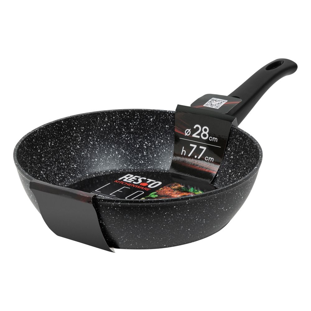 Resto Leo djúp panna, 28cm, hert ál, viðloðunarfrí marmarahúð, fjarl.handfang - image 13 [4956999acc]