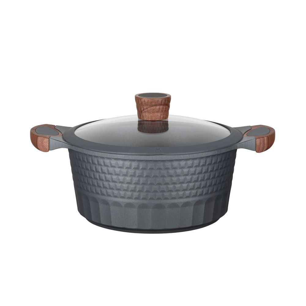 Resto Capella Casserole 4.6L pottur, 24cm, viðloðunarfrí húð, með glerloki - image 2 [ac1e086b2a]