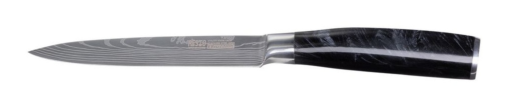 Resto Eridanus alhliða hnífur 13 cm, laserskorið ryðfrítt stál með Damascus útliti - image 3 [5fe4c88b17]