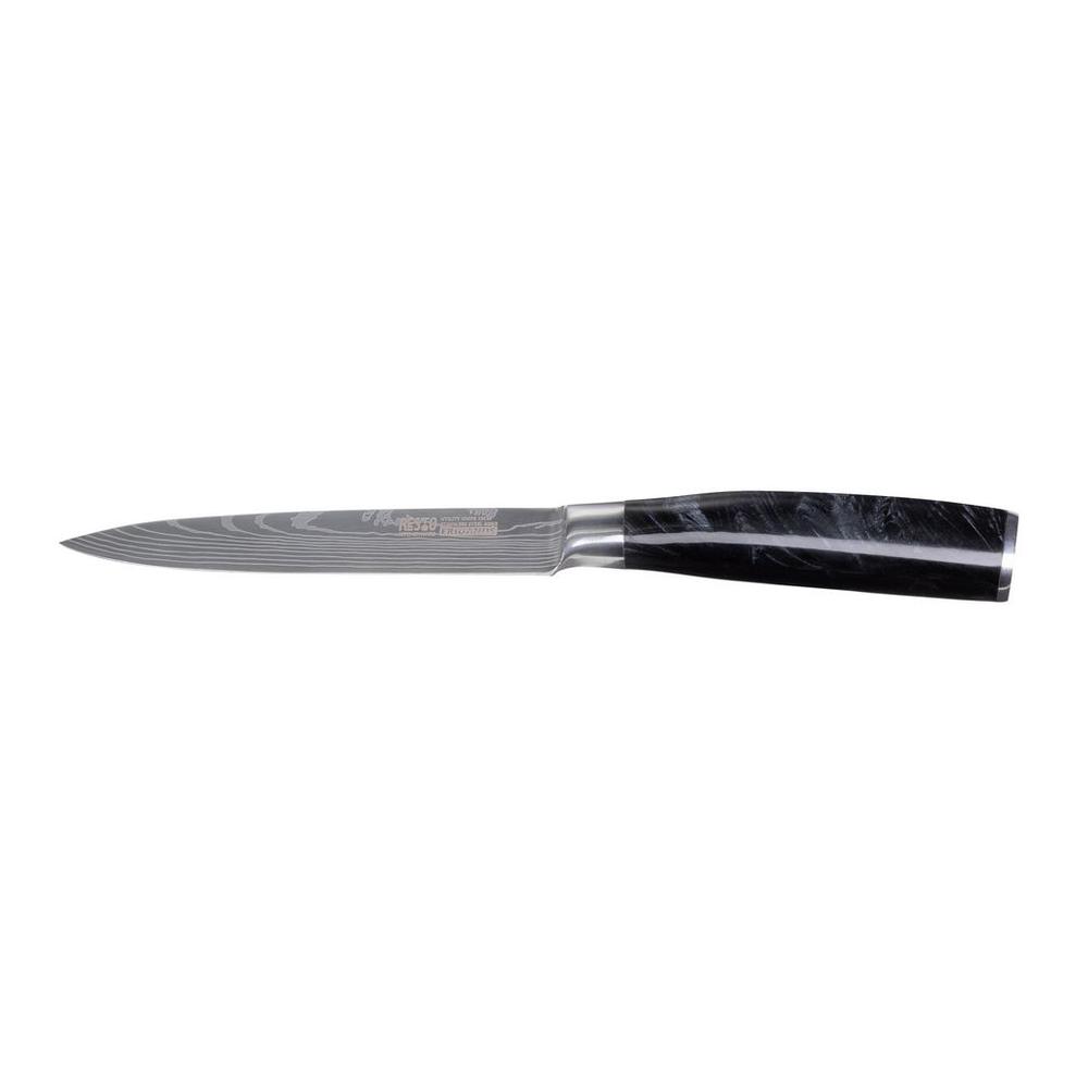 Resto Eridanus alhliða hnífur 13 cm, laserskorið ryðfrítt stál með Damascus útliti - image 4 [6651068cfe]