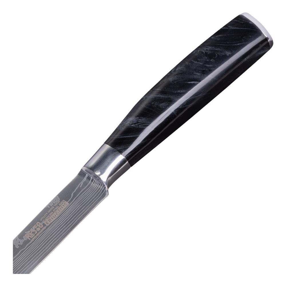 Resto Eridanus alhliða hnífur 13 cm, laserskorið ryðfrítt stál með Damascus útliti - image 6 [f2d0aee812]