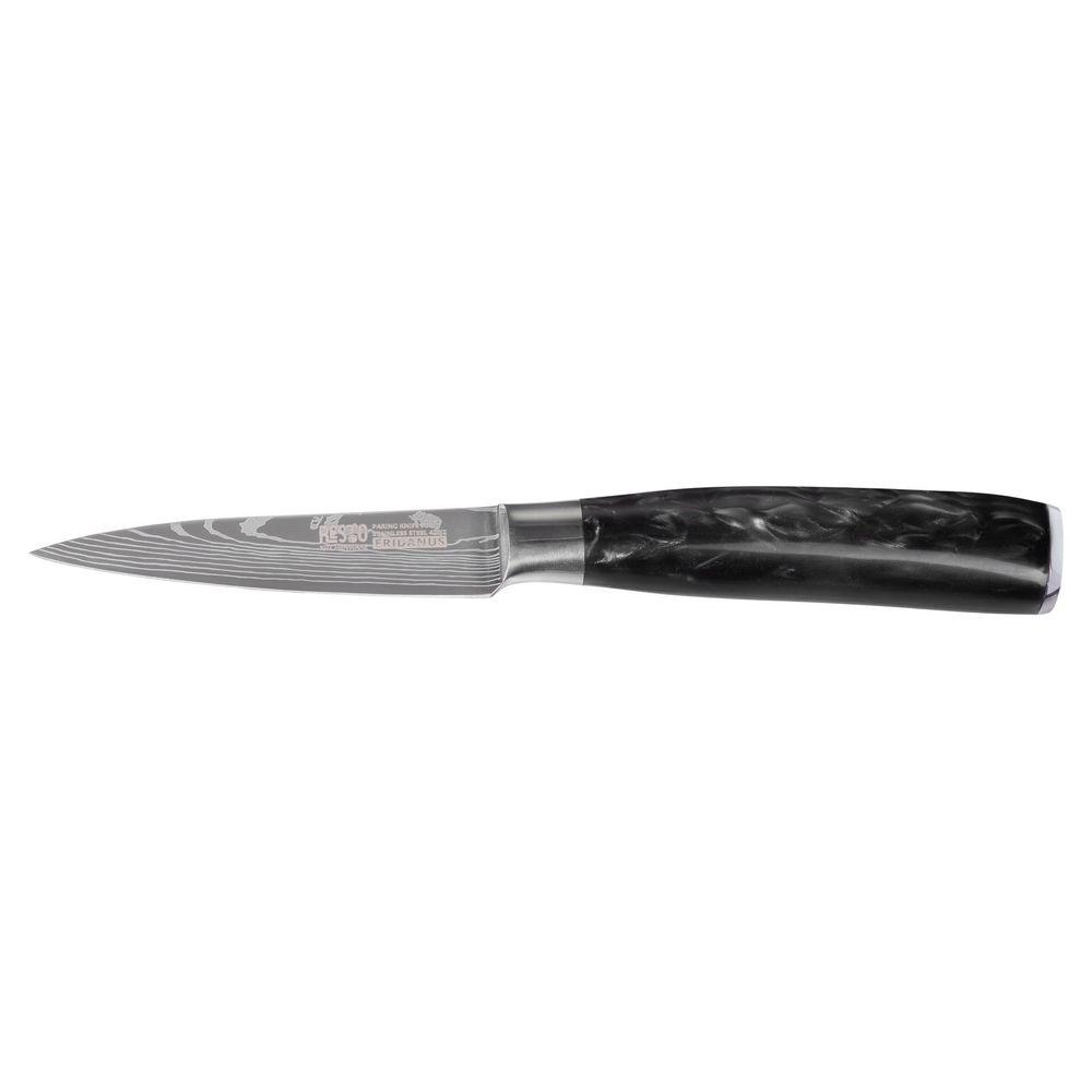 Resto Eridanus skurðarhnífur 9 cm, laserskorið ryðfrítt stál með Damascus útliti - image 4 [39ecc81a04]