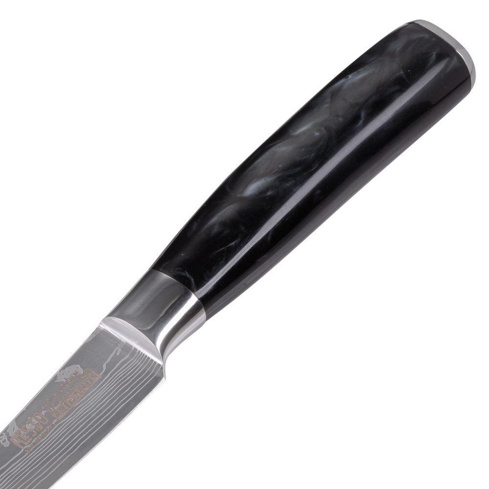 Resto Eridanus skurðarhnífur 9 cm, laserskorið ryðfrítt stál með Damascus útliti - image 6 [0c33f9c919]