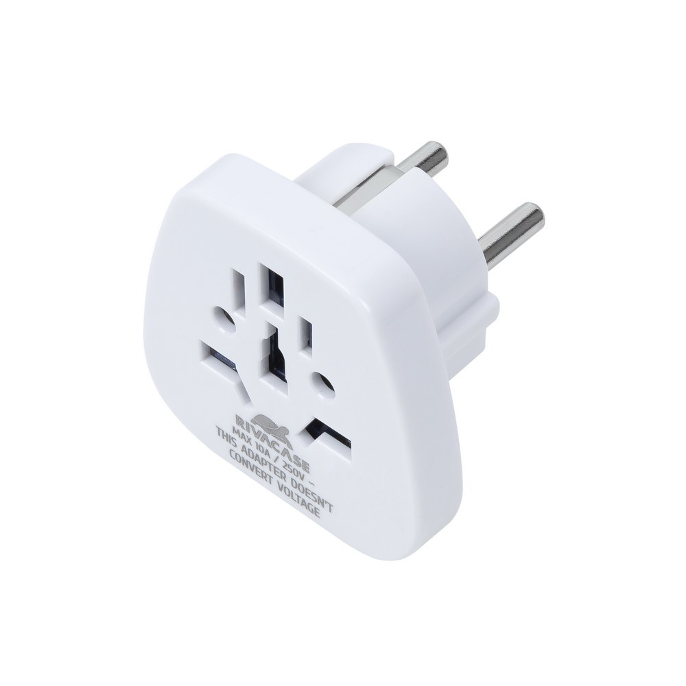 Rivacase PS4100 W00 Universal Schuko breytikló, hvít - image 3 [ecb3fd26cb]