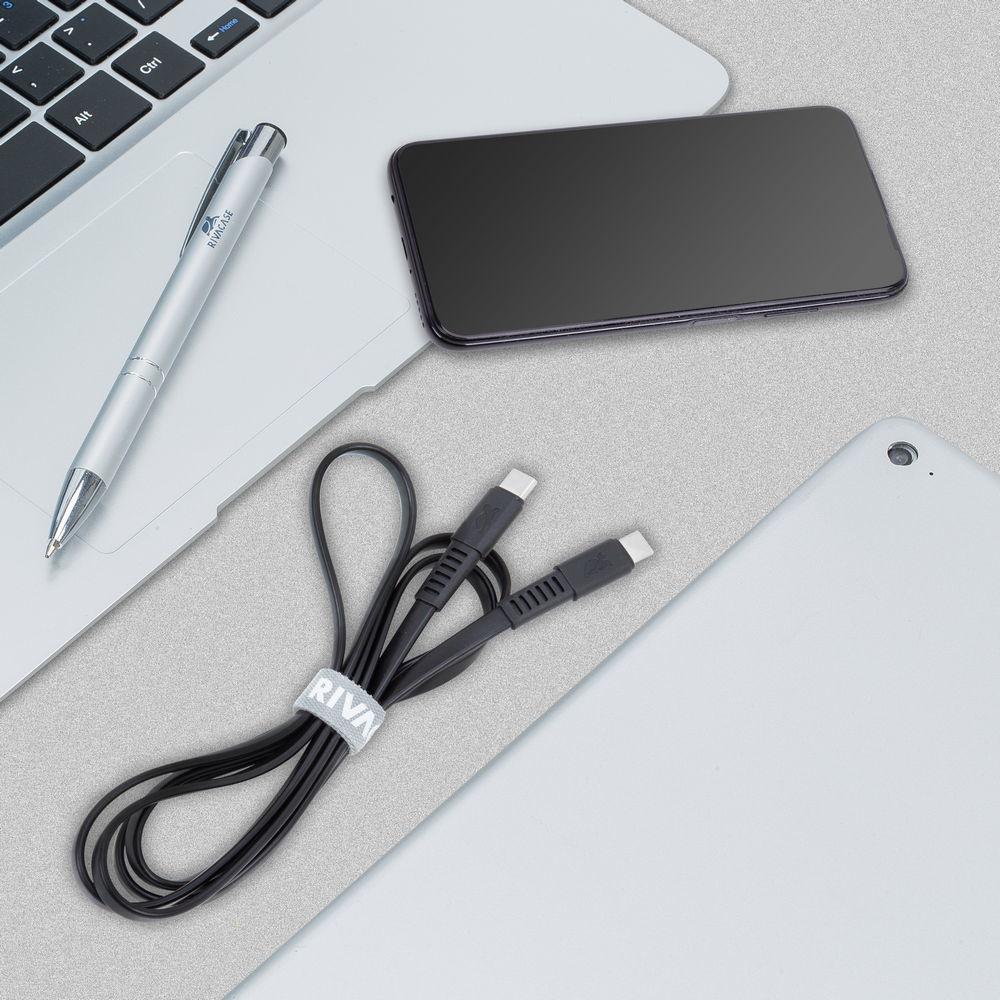 Rivacase PS6005 BK12 USB-C í USB-C 1,2m kapall, svartur - image 10 [6a08db5e43]