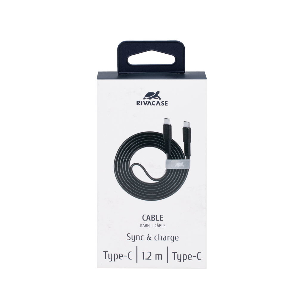 Rivacase PS6005 BK12 USB-C í USB-C 1,2m kapall, svartur - image 19 [b40bc96df2]