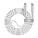 Rivacase PS6005 WT12 USB-C í USB-C 1,2m kapall, hvítur - image 2 [0bcd31e451]