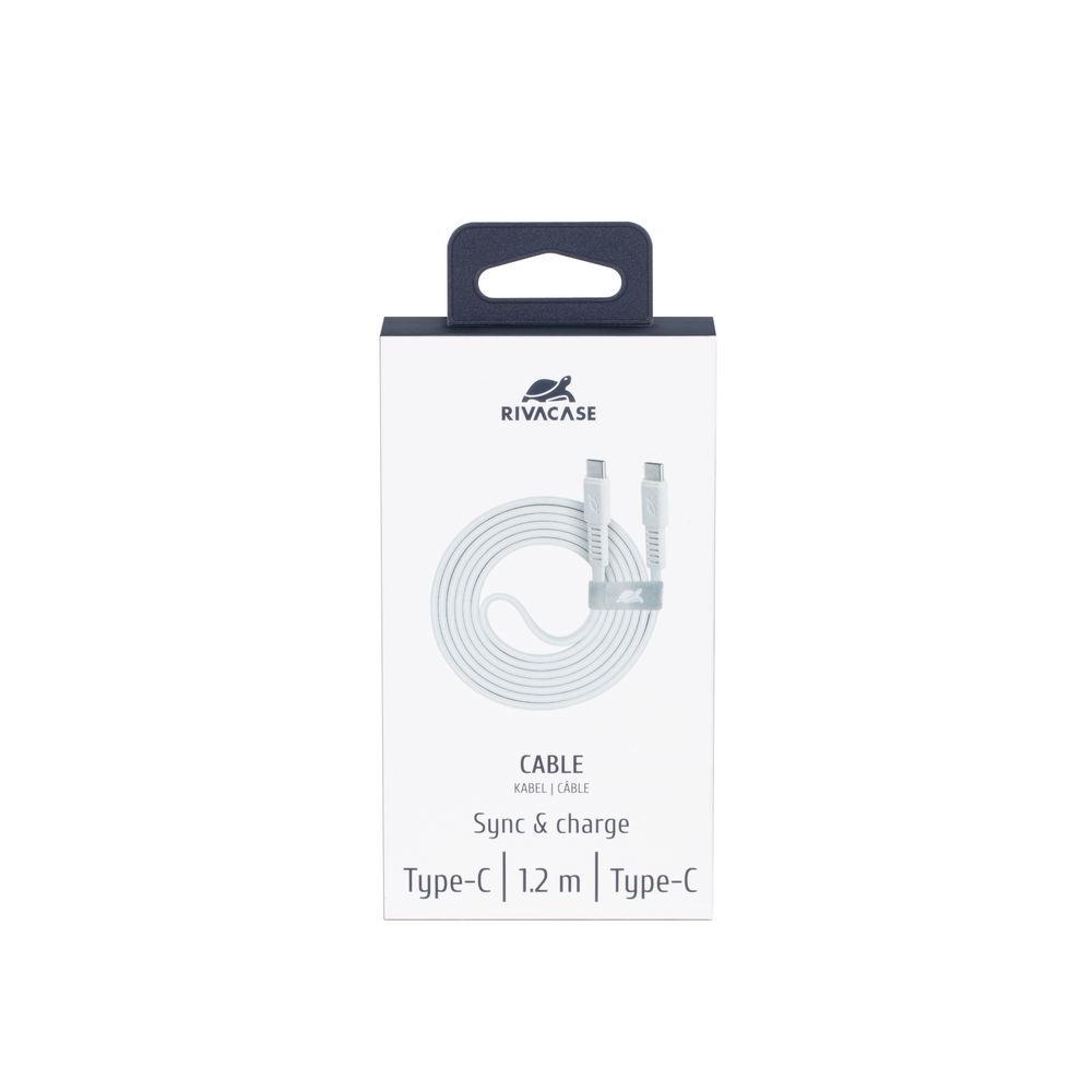 Rivacase PS6005 WT12 USB-C í USB-C 1,2m kapall, hvítur - image 8 [50b89d32d9]