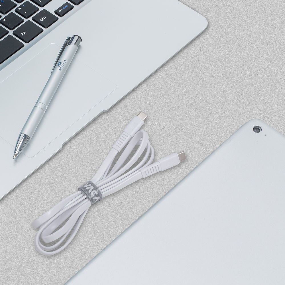 Rivacase PS6005 WT12 USB-C í USB-C 1,2m kapall, hvítur - image 13 [d5796aee71]
