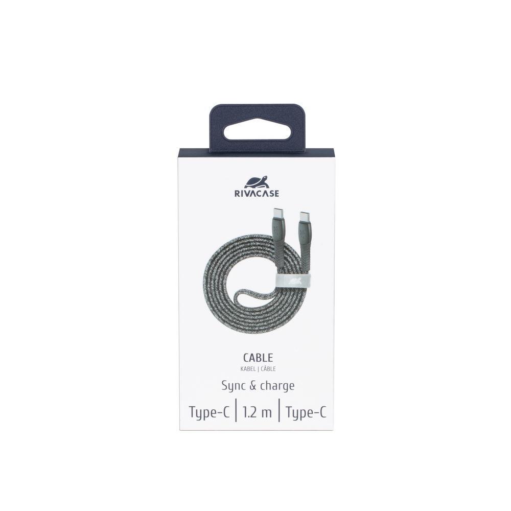 Rivacase PS6105 GR12 USB-C í USB-C 1,2m kapall, grár - image 8 [bbe8add103]