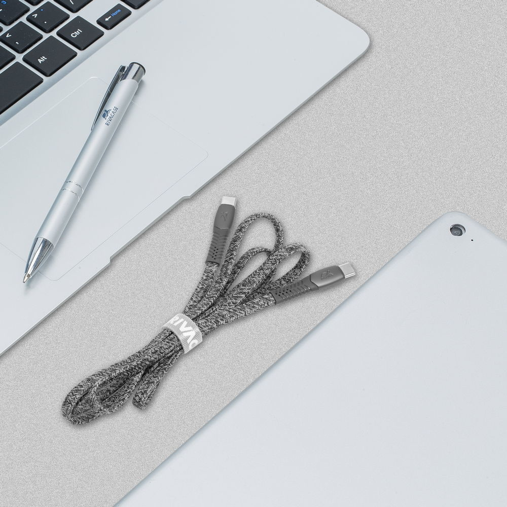 Rivacase PS6105 GR12 USB-C í USB-C 1,2m kapall, grár - image 13 [834fcf7030]