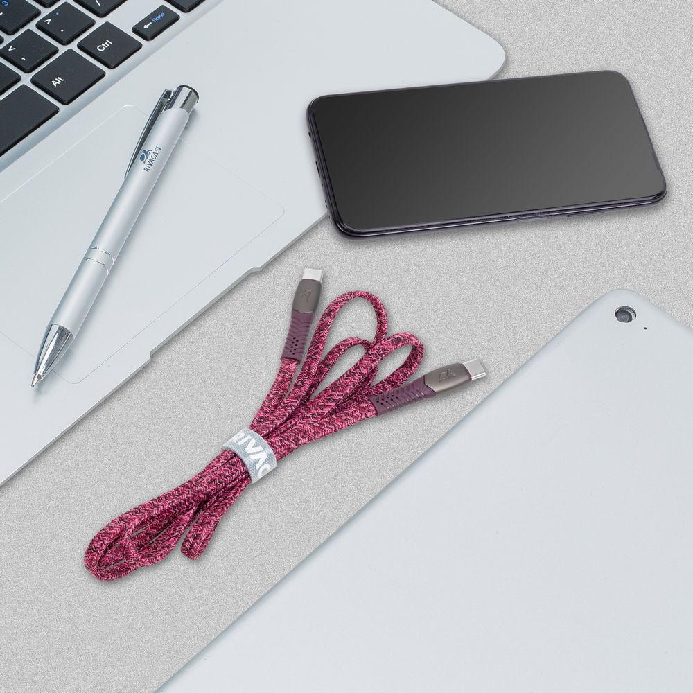 Rivacase PS6105 RD12 USB-C í USB-C 1,2m kapall, rauður - image 16 [a5f1db4d0d]