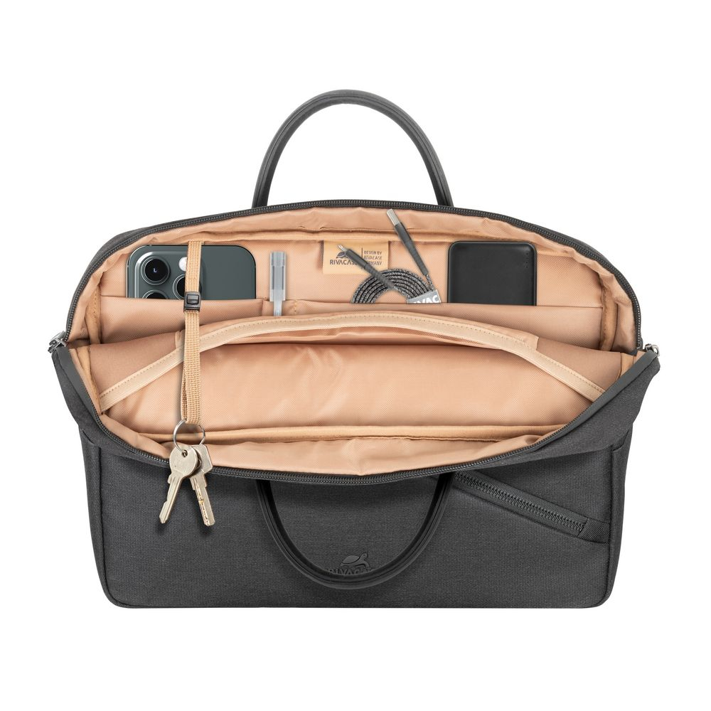 Rivacase 8124 Clark 14" 17L hliðartaska, svört - image 13 [ee98a63412]