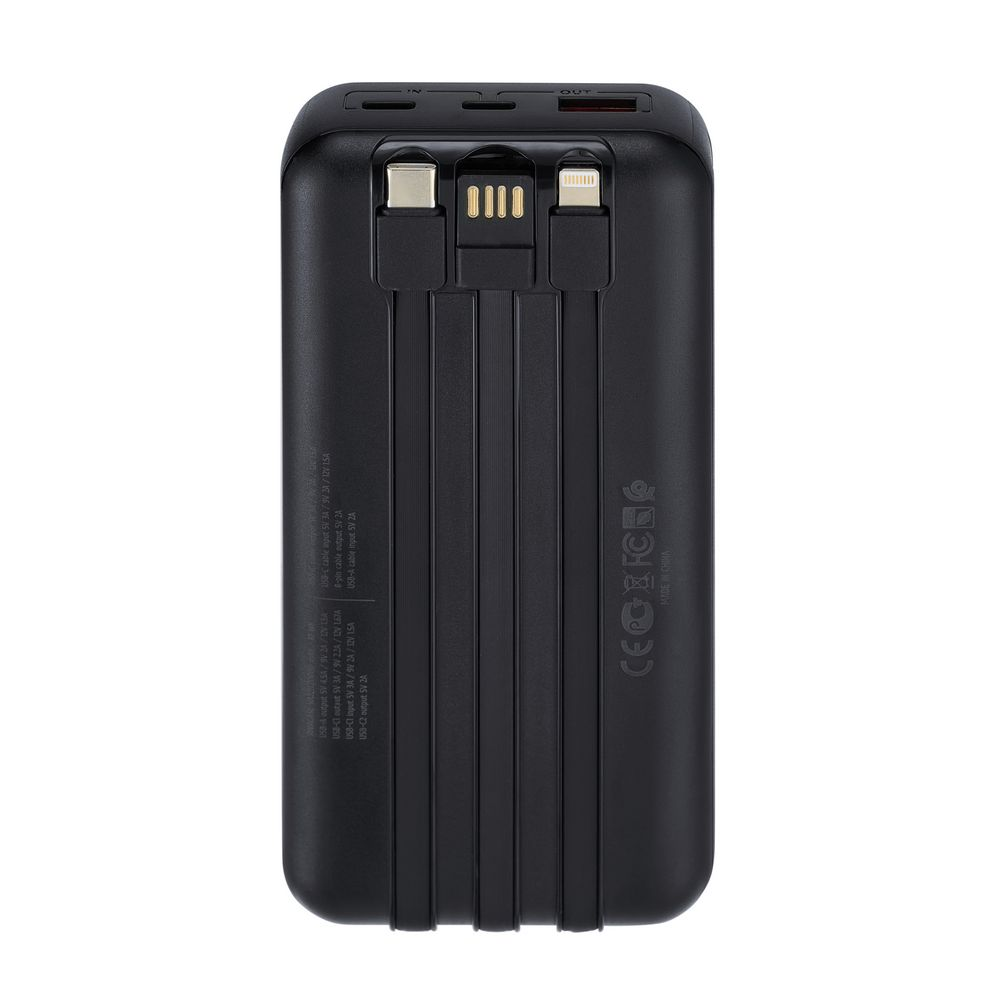 Rivacase VA2221 20000mAh ferðarafhlaða, PD 22.5W, 3x innb.kaplar, svört - image 10 [a2788aba66]