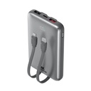Rivacase VA2611 10000mAh ferðarafhlaða, PD 30W með 2x innb.köplum, silfur - image 17 [13fde2227e]