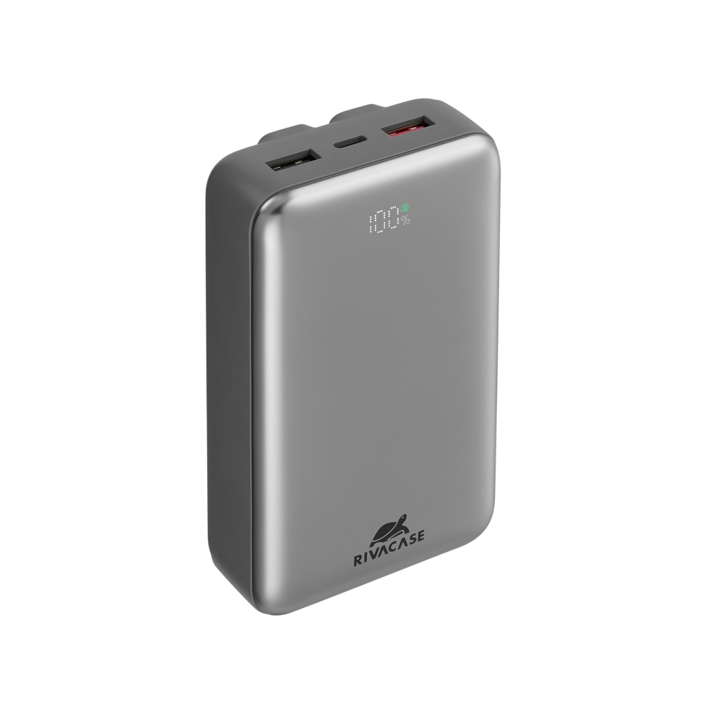 Rivacase VA2612 20000mAh ferðarafhlaða, PD 30W, með 2x innb.köplum, silfur - image 3 [e5a17bccf9]