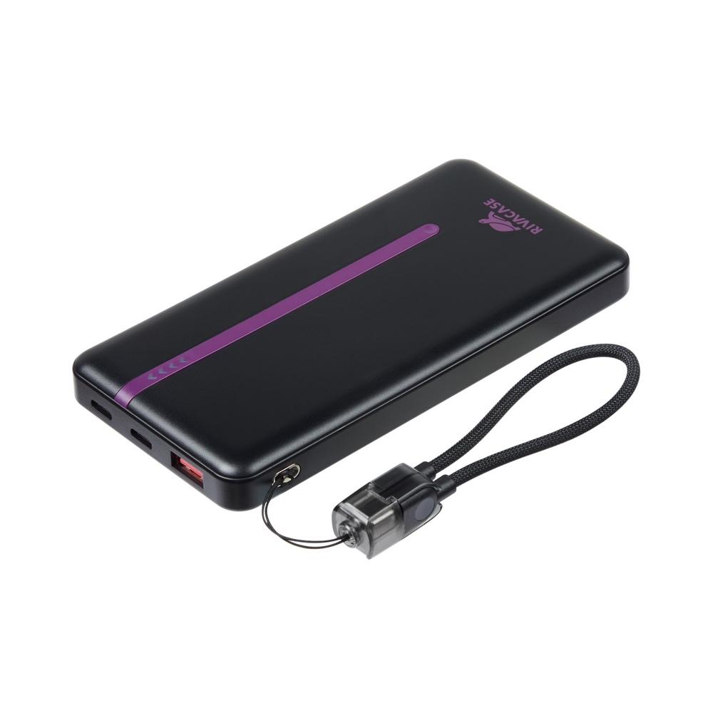 Rivacase VA2311 10000mAh ferðarafhlaða, PD 22.5W, LanYard USB-C kapall, LED, svört - image 16 [e1f2f735ec]