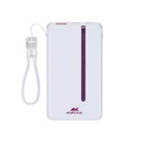 Rivacase VA2311 10000mAh ferðarafhlaða, PD 22.5W, LanYard USB-C kapall, LED, hvít - image 3 [ff4ca90b7d]