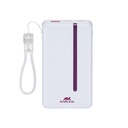 Rivacase VA2311 10000mAh ferðarafhlaða, PD 22.5W, LanYard USB-C kapall, LED, hvít - image 4 [50ba6b3dd3]