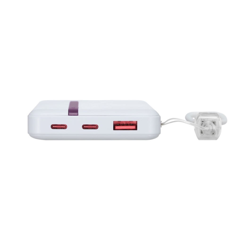 Rivacase VA2311 10000mAh ferðarafhlaða, PD 22.5W, LanYard USB-C kapall, LED, hvít - image 11 [caa6257c1b]