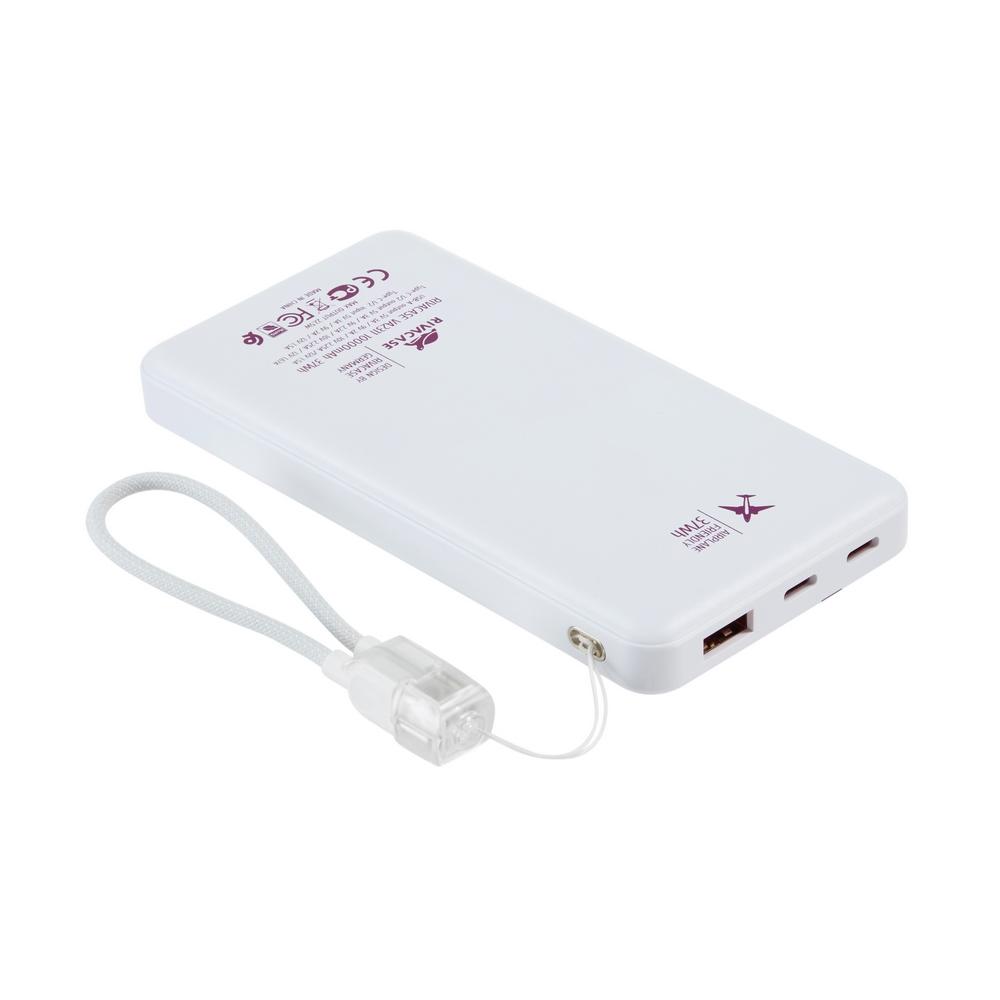 Rivacase VA2311 10000mAh ferðarafhlaða, PD 22.5W, LanYard USB-C kapall, LED, hvít - image 18 [f92a0464d0]