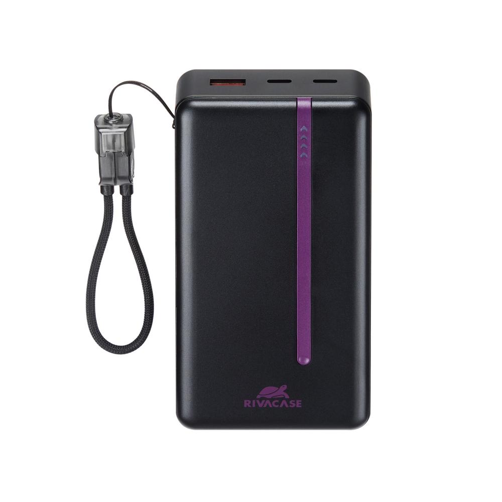 Rivacase VA2312 20000mAh ferðarafhlaða, PD 22.5W, LanYard USB-C kapall, LED, svört - image 4 [ad3ef87082]