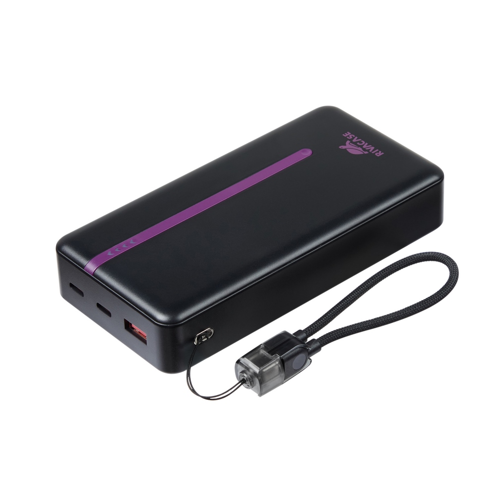 Rivacase VA2312 20000mAh ferðarafhlaða, PD 22.5W, LanYard USB-C kapall, LED, svört - image 15 [f714f0ec52]