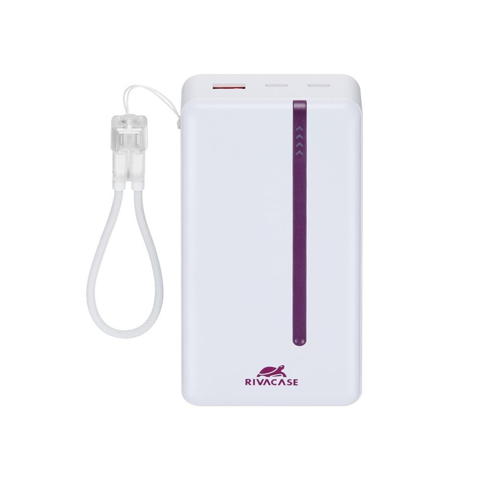 Rivacase VA2312 20000mAh ferðarafhlaða, PD 22.5W, LanYard USB-C kapall, LED, hvít - image 4 [2220db1561]