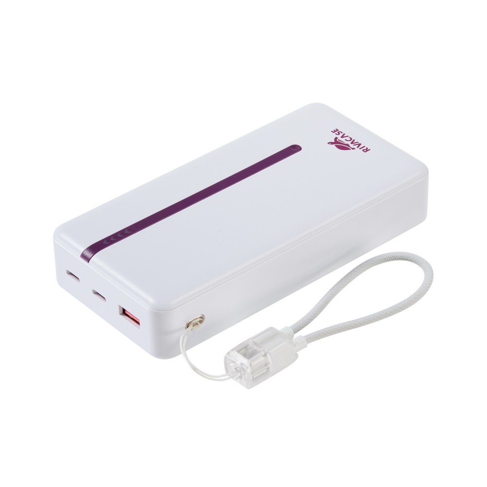 Rivacase VA2312 20000mAh ferðarafhlaða, PD 22.5W, LanYard USB-C kapall, LED, hvít - image 15 [72821b42b7]