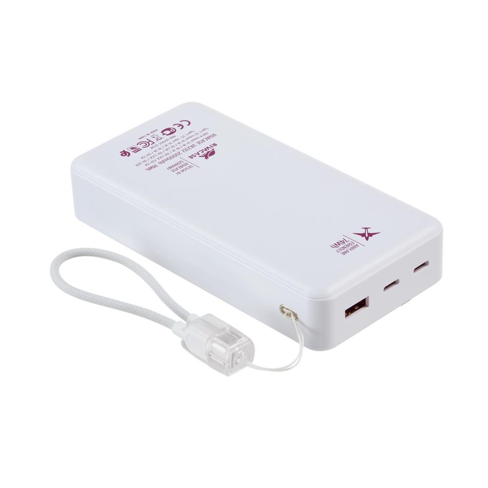 Rivacase VA2312 20000mAh ferðarafhlaða, PD 22.5W, LanYard USB-C kapall, LED, hvít - image 18 [65fc01380b]