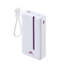 Rivacase VA2312 20000mAh ferðarafhlaða, PD 22.5W, LanYard USB-C kapall, LED, hvít - image 19 [7161387719]
