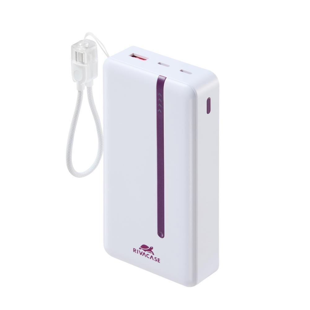 Rivacase VA2312 20000mAh ferðarafhlaða, PD 22.5W, LanYard USB-C kapall, LED, hvít - image 20 [853b16cec7]