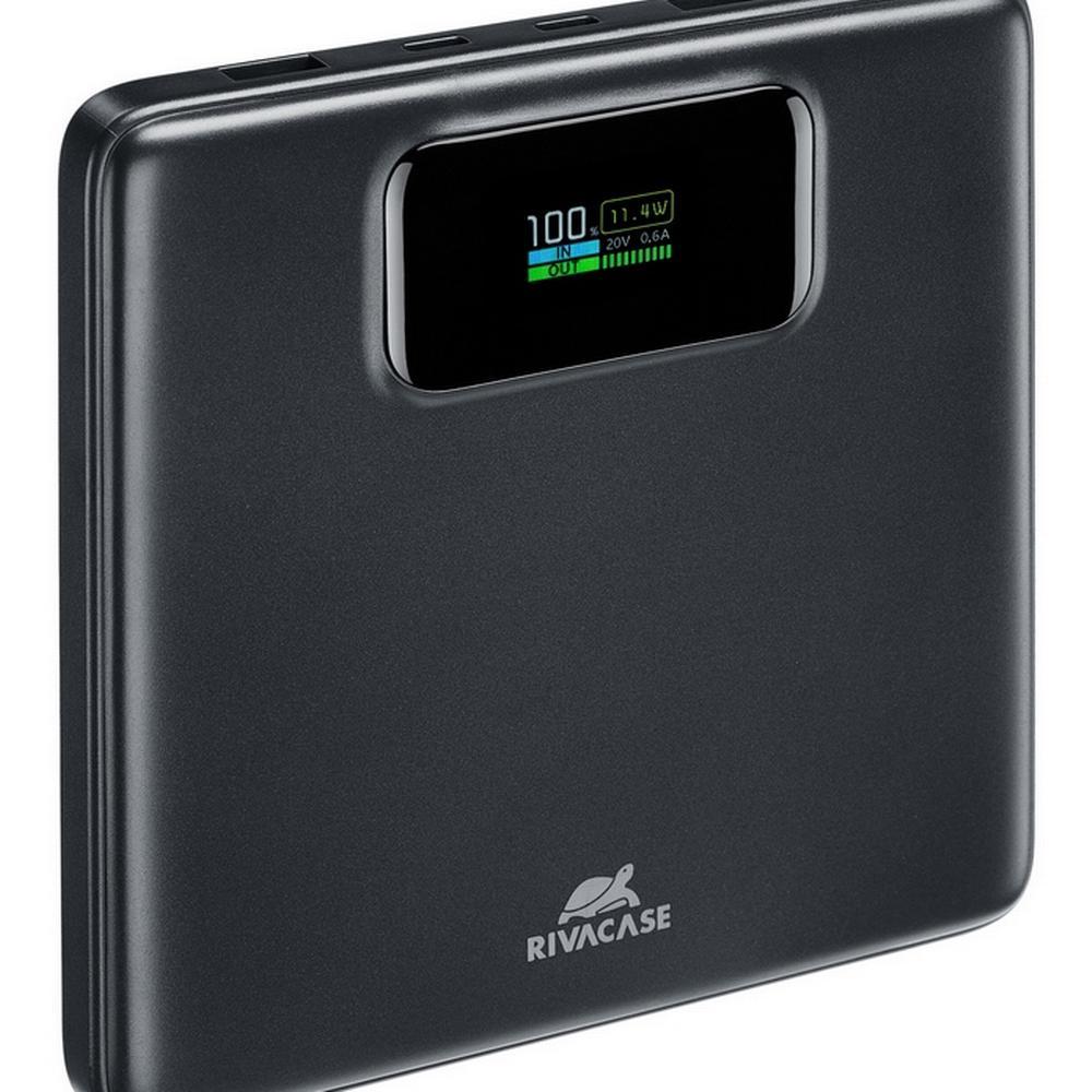 Rivacase VA1090 20000mAh Slim ferðarafhlaða, PD 100W, LED skjár, USB-C kapall, svört - image 4 [ea8a7a0786]
