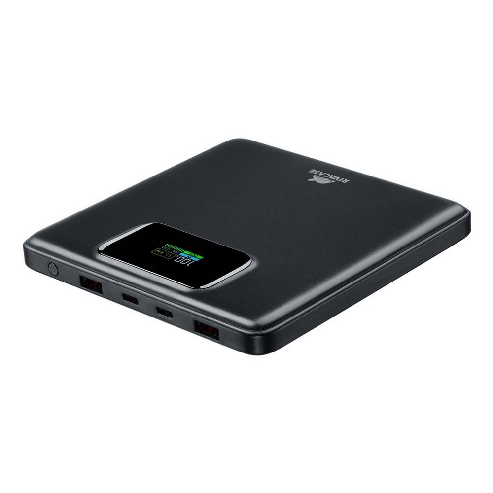 Rivacase VA1090 20000mAh Slim ferðarafhlaða, PD 100W, LED skjár, USB-C kapall, svört - image 15 [9ac2069581]