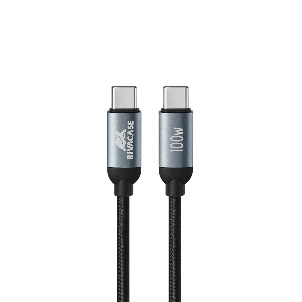 Rivacase PS6115 BK21 100W USB-C í USB-C 2,1m ofinn kapall, svartur - image 4 [7c53e754c6]
