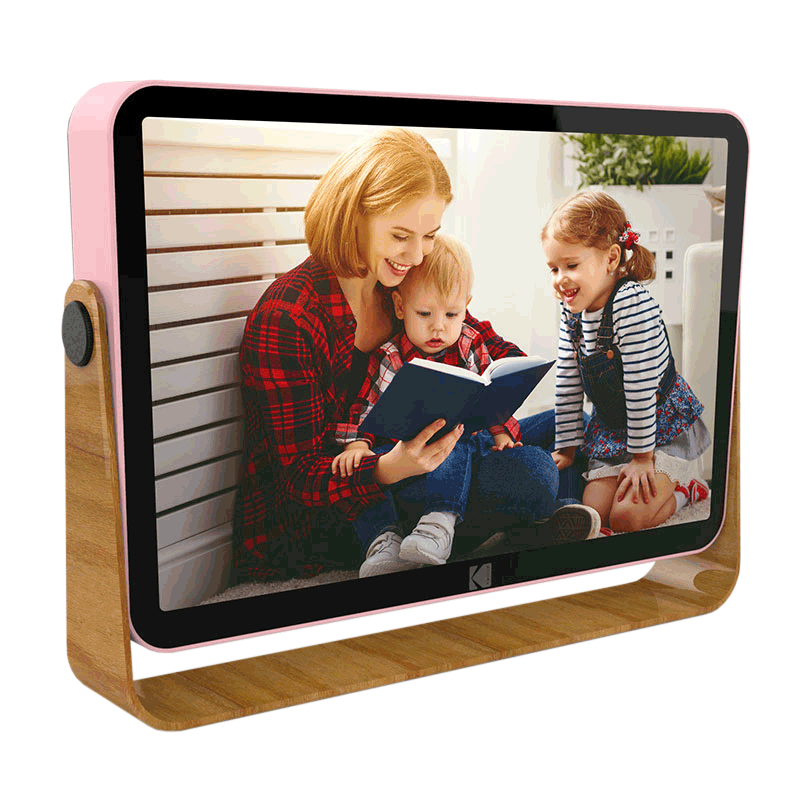 Kodak RWF-108V 10" Wi-Fi stafrænn myndarammi með rafhlöðu, rósagylltur á viðarstandi - image 2 [a066aa3148]