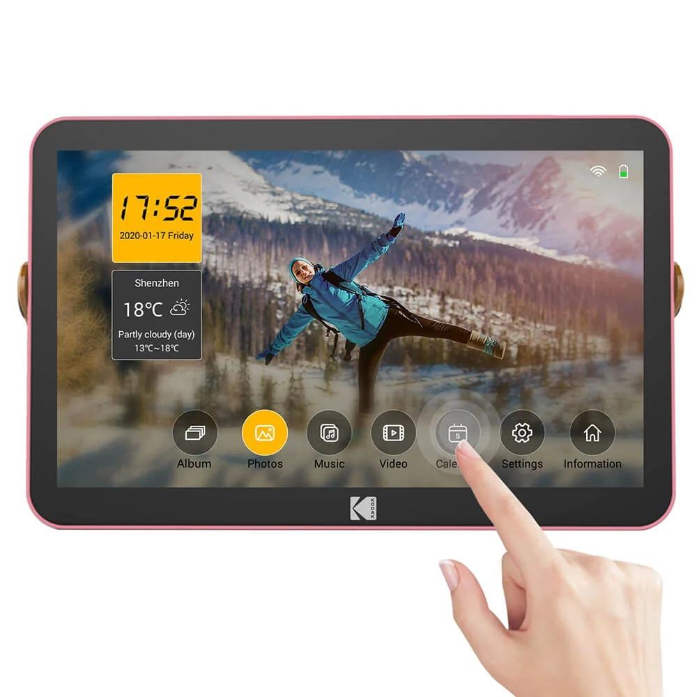 Kodak RWF-108V 10" Wi-Fi stafrænn myndarammi með rafhlöðu, rósagylltur á viðarstandi - image 5 [d5c7f8acab]