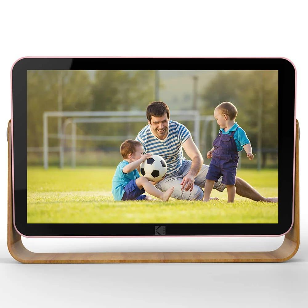 Kodak RWF-108V 10" Wi-Fi stafrænn myndarammi með rafhlöðu, rósagylltur á viðarstandi - image 8 [7a56271a13]