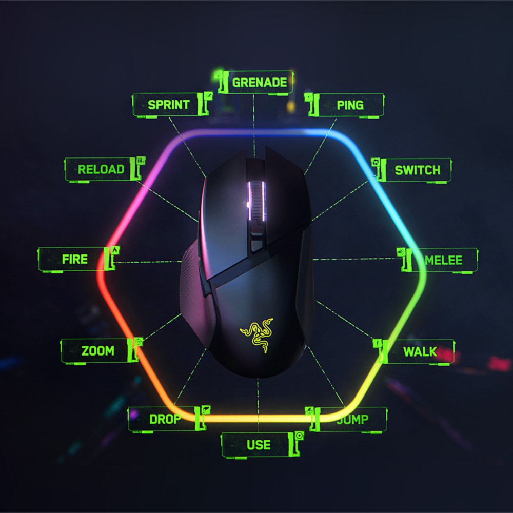 Razer Basilisk V3 Pro RGB Hyperspeed þráðlaus leikjamús, svört - image 6 [f4160089da]