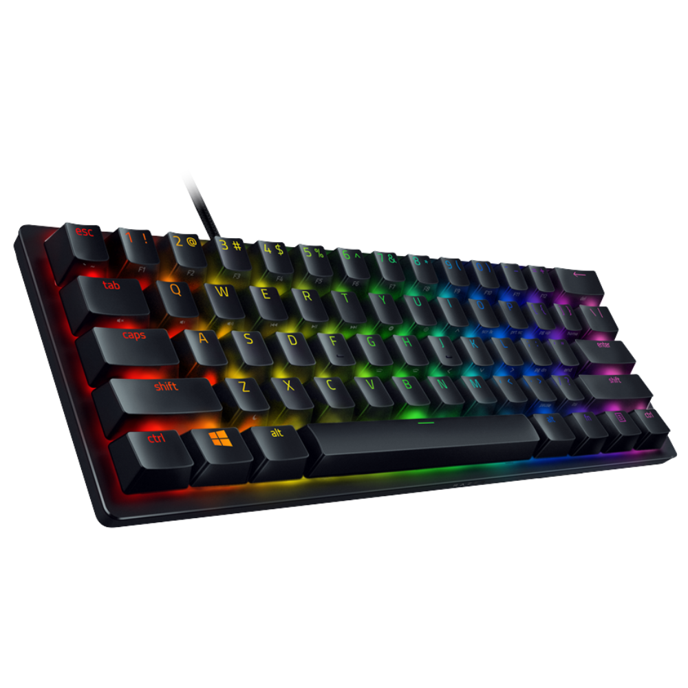 Razer Huntsman Mini 60% RGB leikjalyklaborð, Fj.bláir optical svissar, Nordic, Svart - image 3 [149c85e11f]