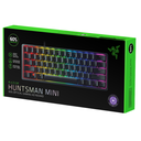 Razer Huntsman Mini 60% RGB leikjalyklaborð, Fj.bláir optical svissar, Nordic, Svart - image 5 [94196fcdb7]