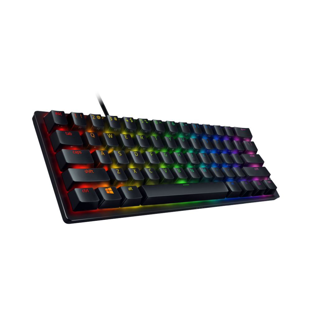 Razer Huntsman Mini 60% RGB leikjalyklaborð, Rauðir optical svissar, Nordic, Svart - image 5 [a14e14b4c3]